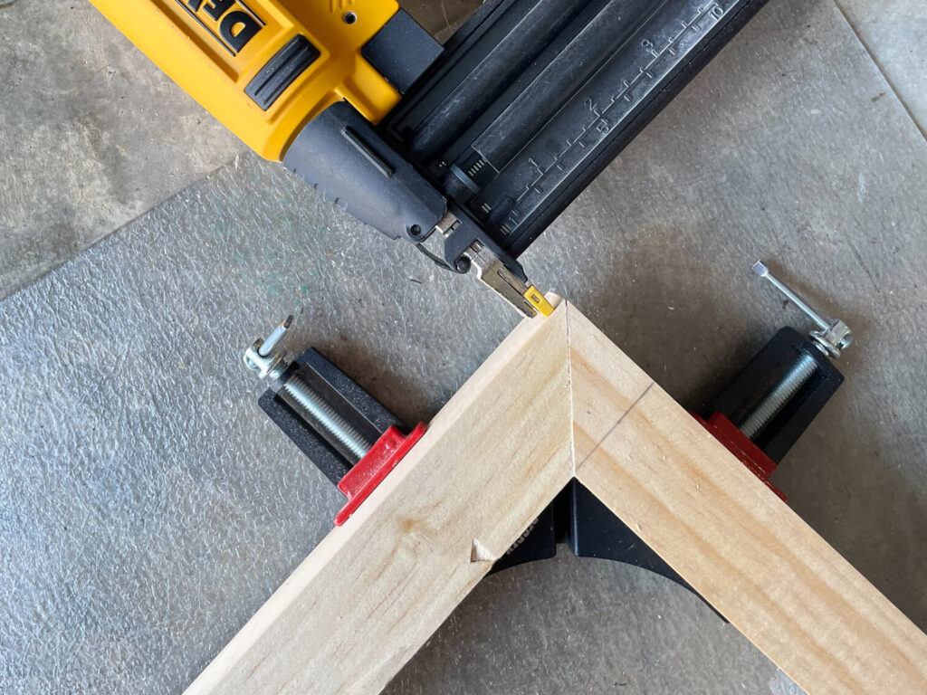 step 5 - hammer the nails into the frame pieces