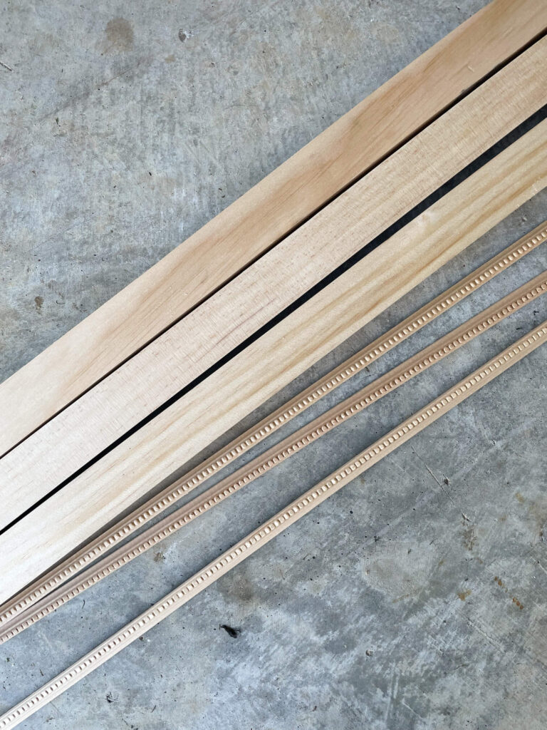 wooden materials to build a tv frame